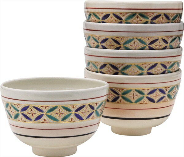 帯七宝　数茶碗　5客