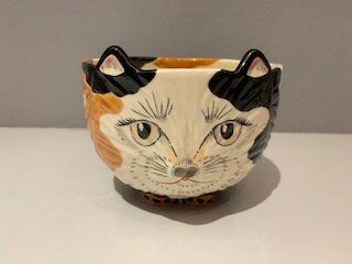 茶碗　三毛猫　中村良二作（桐箱）