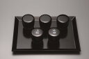 茶歌舞伎棗 黒真塗 PC漆塗 5個入(シール付) 湖彩作(化粧箱)※茶歌舞伎棗は別売