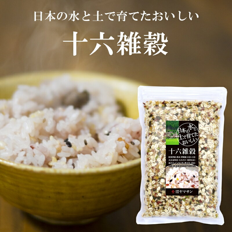 日本の水と土で育てた おいしい 十六雑穀（300g）| 胚芽押麦 もち黒米 押裸麦 大豆 小豆 大豆金時 もちきび 発芽玄米 高きび インゲン豆 黒大豆 もち赤米 もち粟 青大豆 ひえ アマランサス 雑穀米 雑穀 ダイエット カロリー おすすめ 効果 炊き方 糖質 京都 宇治 ヤマサン