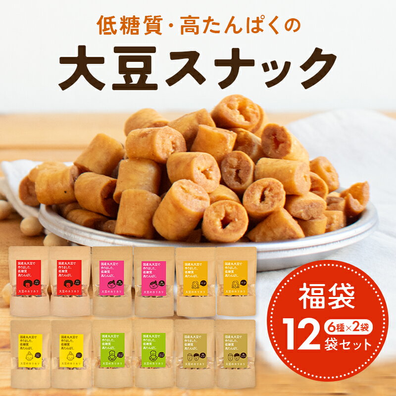 【超お買い得】大豆のカリカリ 福袋【6種類×各2個の12袋セット】| 高たんぱく 高タンパク タンパク質 低糖質 糖質制限 糖質オフ 大豆 プロテイン イソフラボン 健康志向 ロカボ 国産大豆 ダイエット お菓子 スナック 大豆お菓子 大豆菓子 京都 宇治 ヤマサン