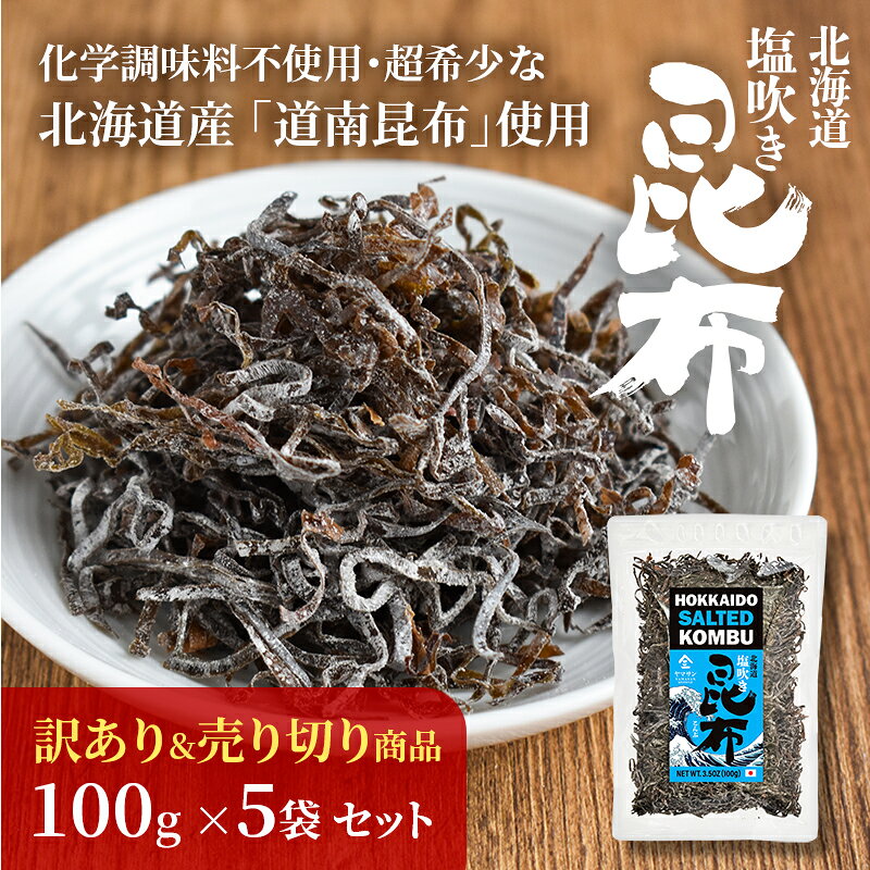 【訳ありセール・クーポン利用で50％OFF！】塩昆布（100g）× 5袋セット