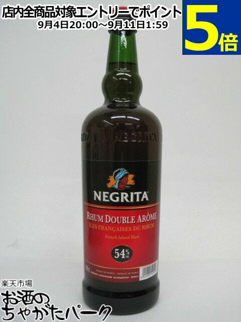 ネグリタ ラム ダブルアローム 54度 1000ml