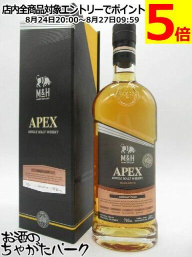 M&H 3年 2019 APEX エイペックス スモールバッチ コニャックカスク シングルモルト 正規品 58.6度 700ml ■ミルク&ハニー蒸留所 M&H 3年 2019 APEX エイペックス スモールバッチ コニャックカスク シングルモルト 正規品 58.6度 700ml ■ミルク&ハニー蒸留所