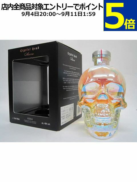 クリスタルヘッド ウォッカ オーロラ 骸骨ボトル 箱付き 40度 700ml