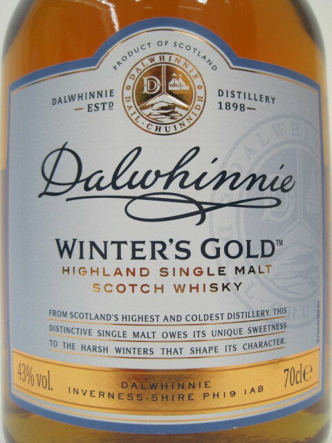 ダルウィニー ウインターズ ゴールド 並行品 43度 700ml