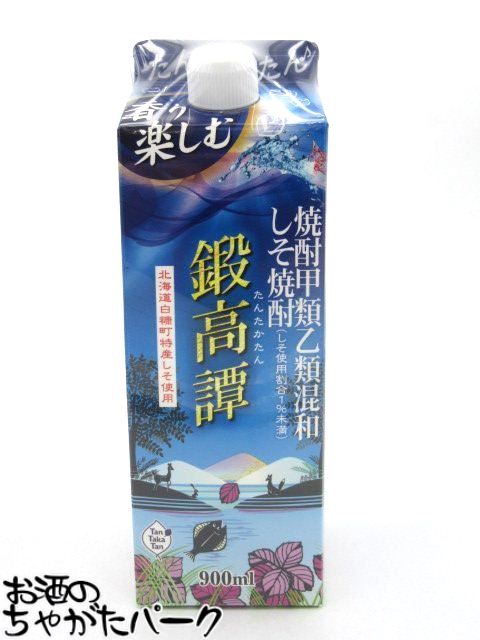  合同酒精 鍛高譚 紫蘇焼酎 スリムパック 紙パック 20度 900ml×1ケース