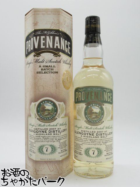 GLENGOYNE グレンゴイン 7年 2007 プロヴェナンス (ダグラスマックギボン) 46度 700ml