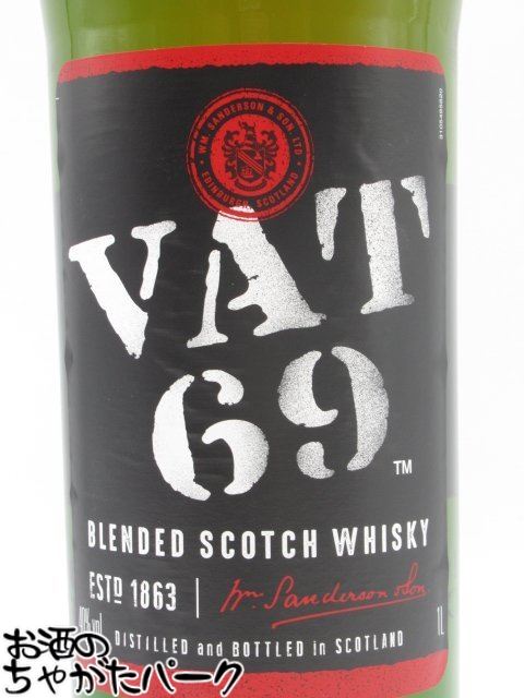 お酒のちゃがたパーク　楽天市場店のブラックフライデー期間中エントリーでポイント10倍！VAT69 (バット) 並行品 40度 1000ml｜アングル2