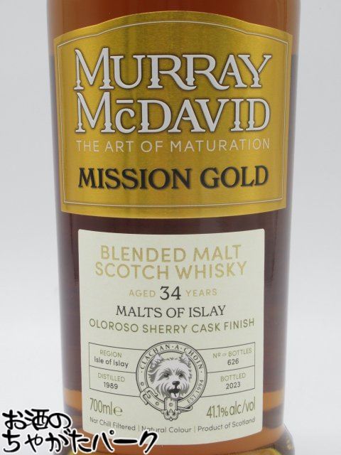 ブラックフライデー期間中エントリーでポイント10倍！モルツ オブ アイラ 34年 1989 オロロソシェリーカスクフィニッシュ ミッションゴールド (マーレイ マクダヴィッド) 41.1度 700ml