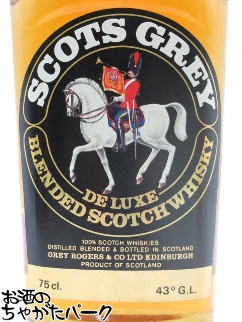 お酒のちゃがたパーク　楽天市場店のブラックフライデー期間中エントリーでポイント10倍！【古酒】 スコッツ グレイ ブラックラベル 特級表示 正規品 日商岩井 43度 750ml [LL-0304-40-2]｜アングル2