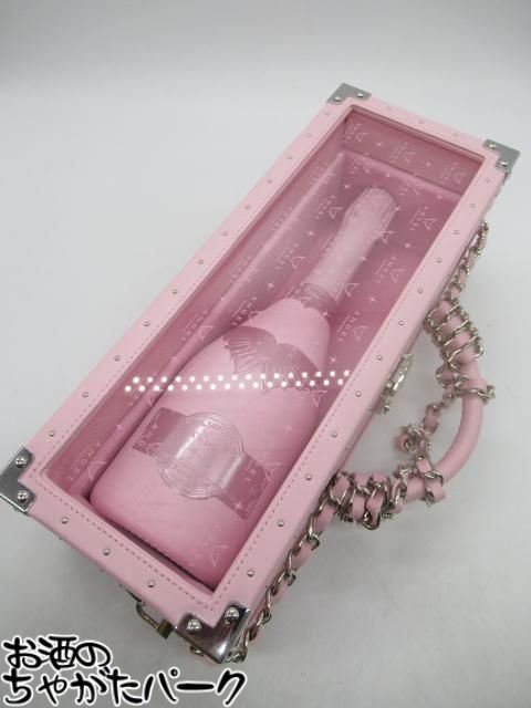 ブラックフライデー期間中エントリーでポイント10倍！【レザータイプ】 エンジェル シャンパン ドミセック (ドゥミセック) ロゼ ROSE ショルダーチェーンあり ピンク箱付き 750ml