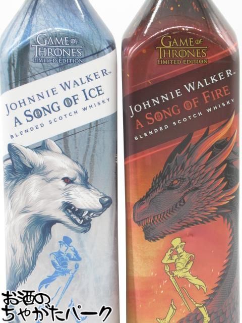 お酒のちゃがたパーク　楽天市場店のブラックフライデー期間中エントリーでポイント10倍！ジョニーウォーカー ア ソング オブ アイス＆ファイア (氷と炎の歌) 並行品 750ml×2本セット ■ゲーム オブ スローンズとのコラボ作｜アングル2