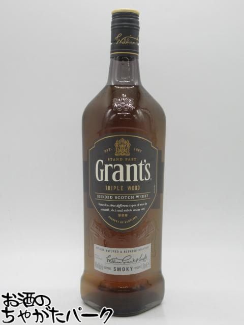 ブラックフライデー期間中エントリーでポイント10倍！グランツ トリプルウッド スモーキー 並行品 40度 1000ml