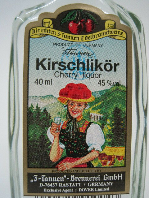 11月1日限定！エントリーでポイントバック100％を狙え！3−タンネン キルシュ ミニチュア 45度 40ml