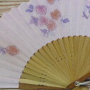 婦人用ガーデン扇子(ダリア・綿・中国製・房付)【夏 女性 母の日 敬老の日ギフト プレゼント 贈り物】(メール便選択可)