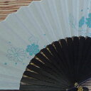 婦人用花もよう扇子(菊・綿・中国製・チャーム付)【夏 女性 母の日 敬老の日ギフト プレゼント 贈り物】(メール便選択可)