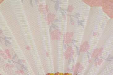 婦人用はんなり(蛤扇子)扇子(桜・ピンク)(綿・箱入)【ゆうパケット便選択可/夏/女性/母の日/敬老の日ギフト】(のし不可)