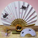 和風婦人用ねこうさぎ蛤扇子(紫・ネコ(猫、ねこ)・綿・中国製、チャーム付)【夏/女性/母の日ギフト】(メール便発送不可)【楽ギフ_包装選択】【02P09Jul1...