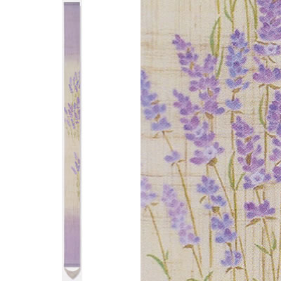 【お取り寄せ】麻細タペストリー『ラベンダー』（掛軸、和風タペストリー）【夏/花】