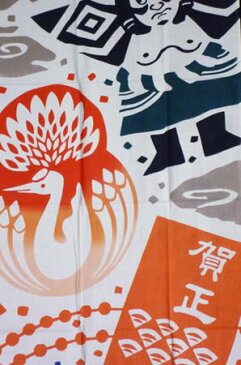 手拭いタペストリー『凧揚げ』(タペ棒セット)【冬/賀正/たこ揚げ/イベント/手ぬぐい/掛軸】(包装、のし不可)【02P20Dec13】