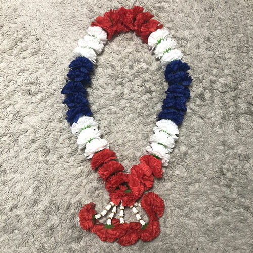 【長くて大きなマーライ 】【タイカラー】【全長90cm】【輪・リングタイプ】【プアンマーライ】タイの花飾り造花で長く使用可タイ雑貨