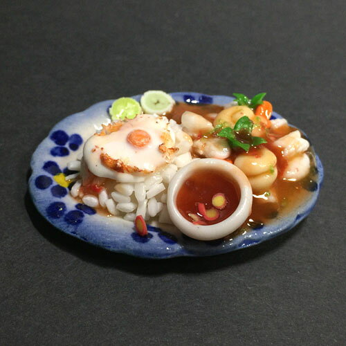 樂天商城 - 【ミニチュア タイ料理　タイの定食A（15）ミニチュアタイスイーツタイ料理模型ミニチュア雑貨タイ雑貨アジアン雑貨