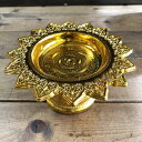 【タイのお供え入れ】【飾り皿・ゴールド】【小サイズ14cm】マーライ/飾り置き果物・お供え皿カトラリータイ雑貨