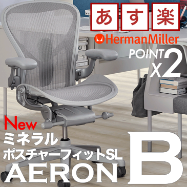 アーロンチェア リマスタード Bサイズ ミネラル ポスチャーフィットSL 在庫有 送料無料 ハーマンミラー AeronChairs Remastered 新型 チェア引取サービス/ヤマト家財便 AeronChair HermanMiller