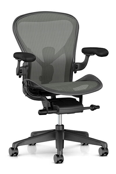 アーロンチェア リマスタード Bサイズ ポスチャーフィットSLグラファイト ハーマンミラー正規販売店 12年保証 AeronChairs Remastered 新型 チェア引取サービス テレワーク.在宅勤務.