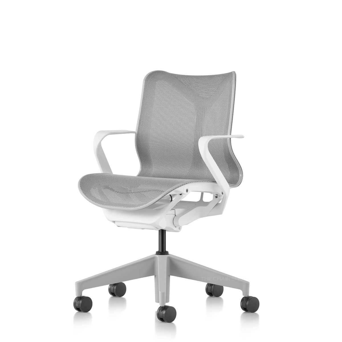 Cosm Chair コズムチェア スタジオホワイト ローバック/固定アーム/シートサスペンション:ミネラル