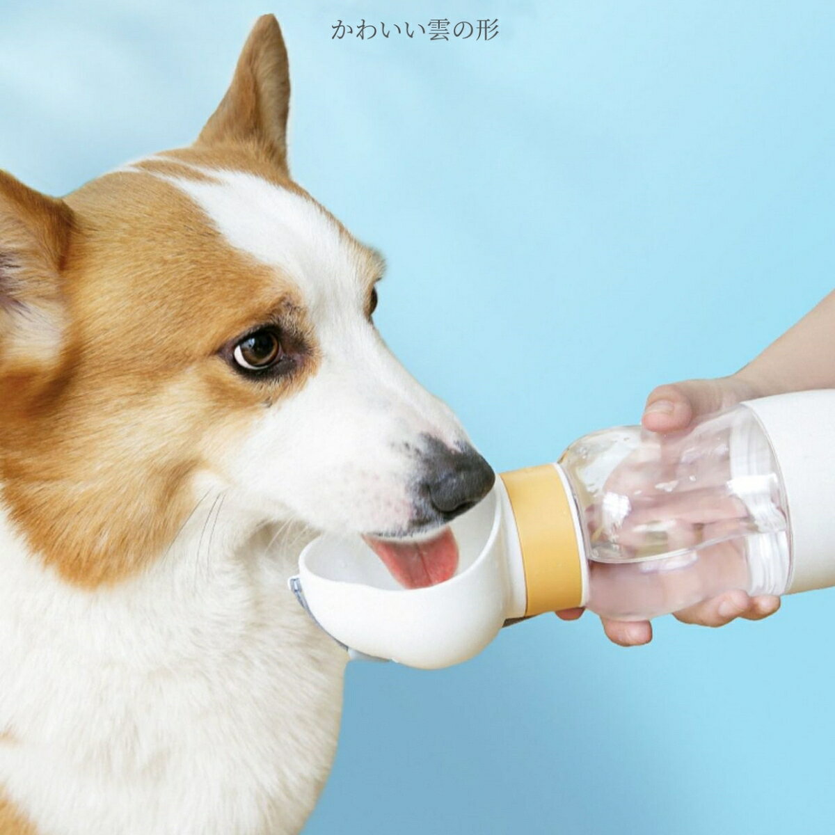 chairskingのペットウォーターボトル 給水ボトル 犬 水筒 ペット用水筒 ペット用携帯水筒 水飲み おやつ入れ ボトル ウォーターボトル 水飲み器 お出かけボトル 水分補給 犬水筒 猫水筒 水飲み ボトル 散歩 外出 ドライブ 旅行 漏れ防止｜アングル3