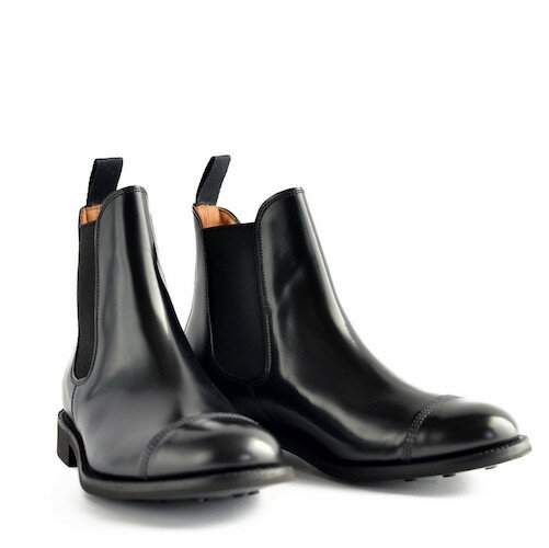 SANDERS() Military Cap Toe Chelsea Boot (Black)