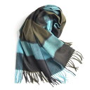 Joshua Ellis(ジョシュア エリス) THREE COLOUR BLOCK CHECK STOLE