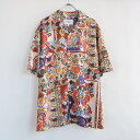 wax london (ワックスロンドン) DIDCOT SS SHIRT ABSTRACT TILE PRINT SS24-SSS-D-B-R