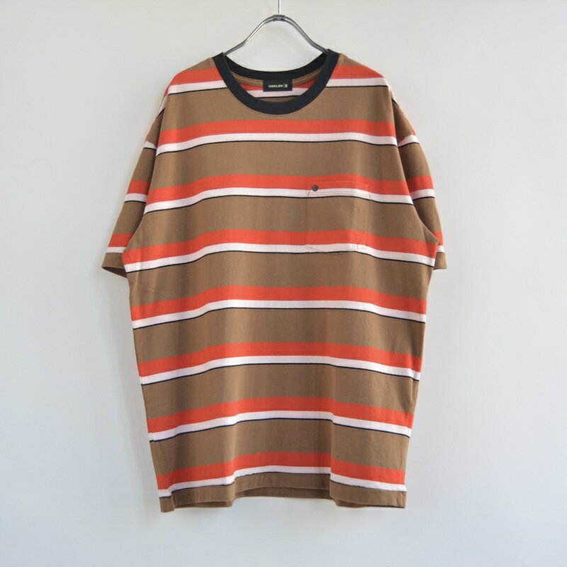Retro Resort Multi-Border Cotton Pocket Tee 2096-64920
