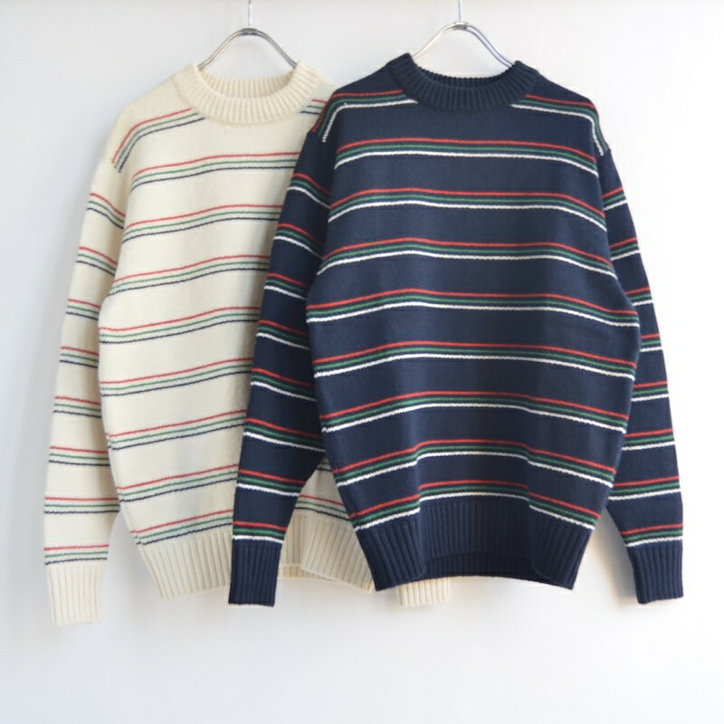 Rakuten - FUJITO(フジト) C/N Border Sweater WF1-K30
