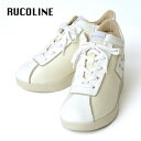 ルコライン スニーカー ルコライン 靴 RUCO LINE RUCO-005WH RASO LUX ベージュ ホワイト ゴールドラメ パイピング 合皮 サイドフ...