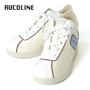 ルコライン スニーカー ルコライン 靴 RUCO LINE RUCO-006WH RASO MULTY ベージュ ホワイト 合皮 / エンジ色 パイピング / ...
