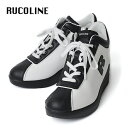 ルコライン スニーカー ルコライン 靴 RUCO LINE RUCO-007BK CALF PU ブラック ホワイト 合皮 黒 白 サイドファスナー付 3E 幅...