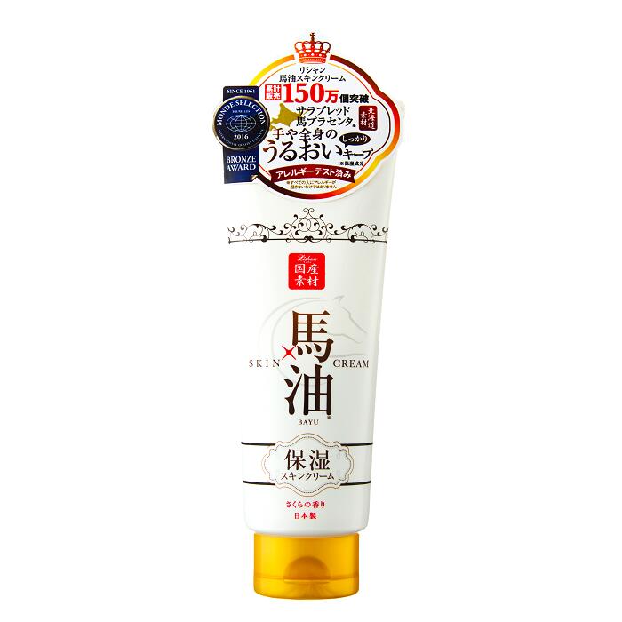 【送料無料】リシャン馬油スキンクリーム （さくらの香り）200g　4582425681355のサムネイル
