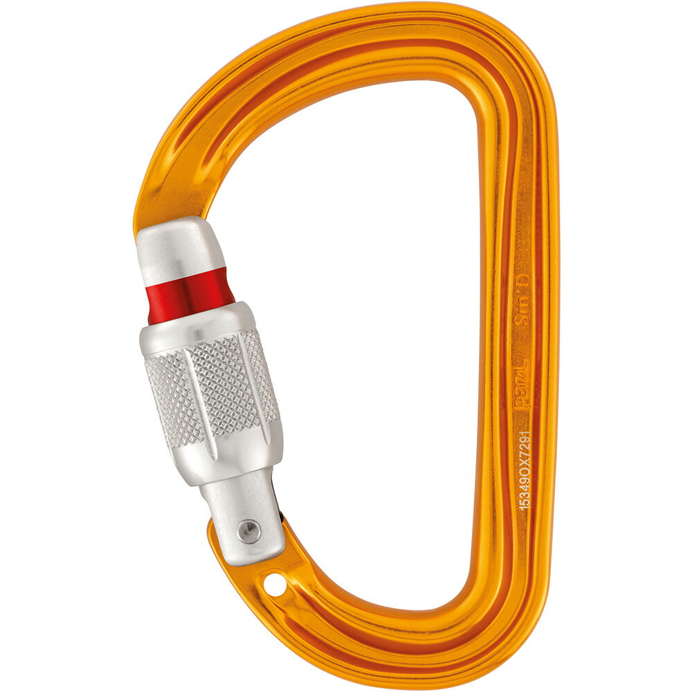 環付カラビナ【PETZL ペツル エスエムディスクリューロック】M39A SMD 軽量 クライミング