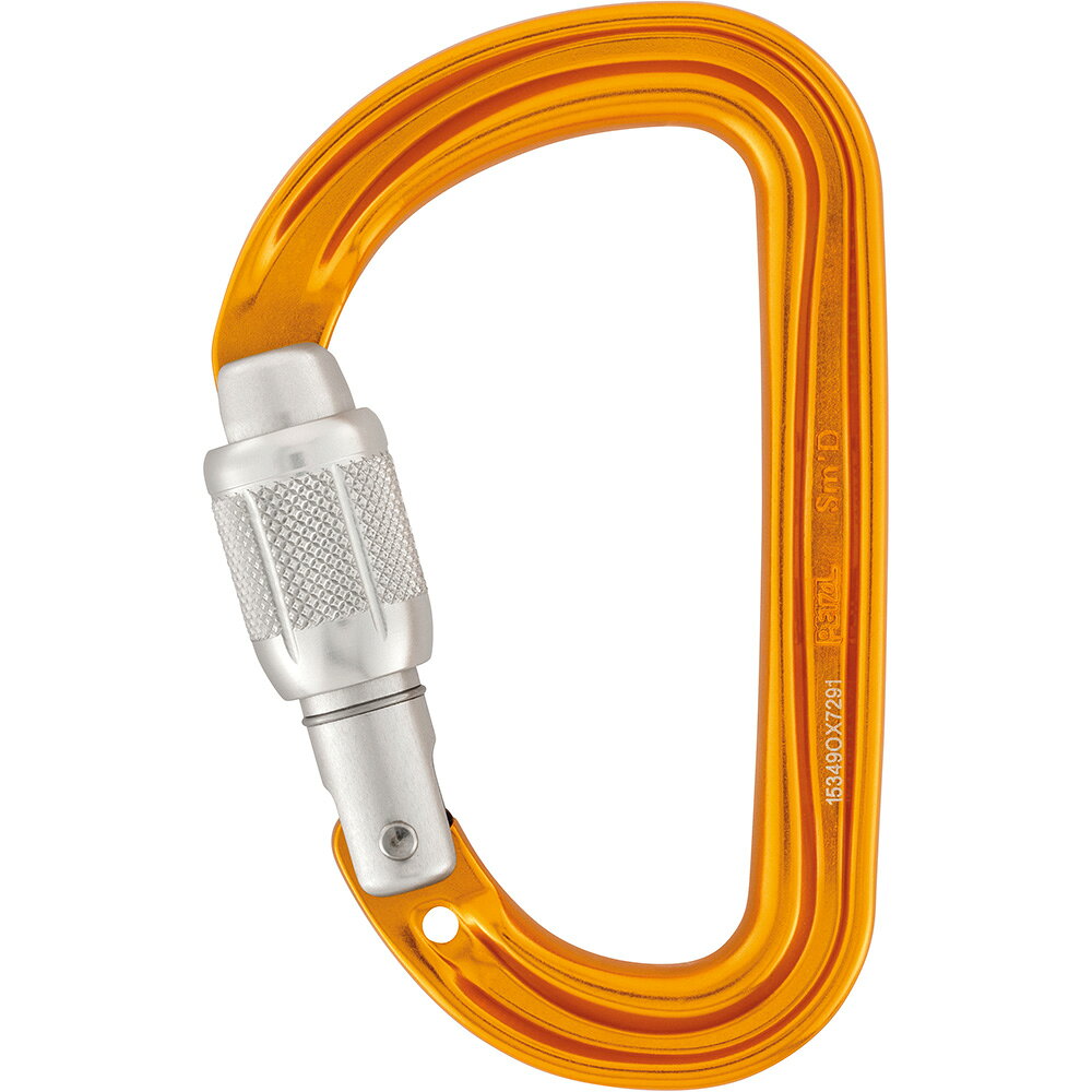 環付カラビナ【PETZL ペツル エスエムディスクリューロック】M39A SMD 軽量 クライ...