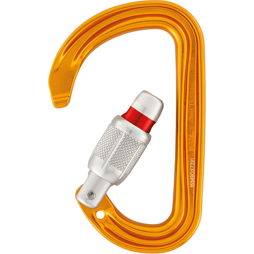 環付カラビナ【PETZL ペツル エスエムディスクリューロック】M39A SMD 軽量 クライ...