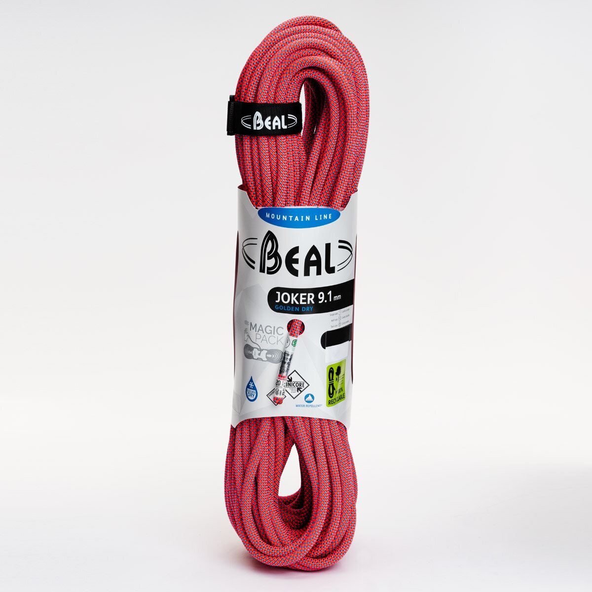 ロープ【BEAL ベアール 9.1mmジョーカー ユニコア 50m ゴールデンドライ】送料無料 ザイル クライミング用 防水