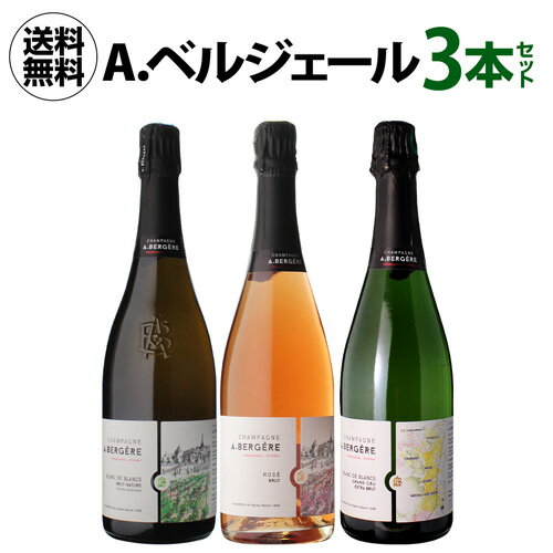 【800円OFFクーポン 5/18～20限定】1本あたり6,000 円(税込) 送料無料 A.ベルジェール 3本セット 750ml 3本入シャンパン 高級シャンパン シャンパーニュ NM ヴァレ ド ラ マルヌ ワインセット 浜運