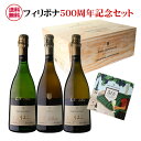 【800円OFFクーポン 4/18～20限定】【送料無料】フィリポナ500周年記念3本セット 750ml×3本 箱付ヴァレ ド ラ マルヌ シャンパン NM 辛口 シャンパーニュ 限定 希少 BOX 木箱付き 虎