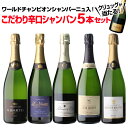 【300円OFFクーポンで 1本/3,140円 送料無料】シャンパンセット世界チャンピオンシャンパン入辛口シャンパン5本セット 46弾750ml 当たり入セット シャンパン 高級シャンパン セット 辛口スパークリングワイン 飲み比べ浜運 あす楽 送料無料