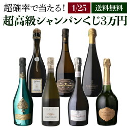 【全品3倍 5/1限定】【送料無料】 高級シャンパン くじ 3万円1/25本 アルマンド グリーン か セロス が当たる！ 5本に1本は フュドシェーヌ 【先着50本】シャンパン シャンパーニュ 福袋 ジェスタン ローランペリエWくじ 【お一人様1本まで】