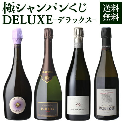 【800円OFFクーポン 6/1～2　9:59まで】送料無料 シャンパン 極の シャンパンくじ DELUXE 2万円超高額シャンパンが高確率で当たる！ 【先着200本】シャンパーニュ 福袋クリュッグ セロス オルパールWくじ